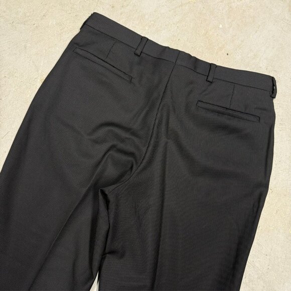 Givenchy Paris Dress Pants Micro-Stripe Wool Trousers Black 34x28 - Picture 8 of 9